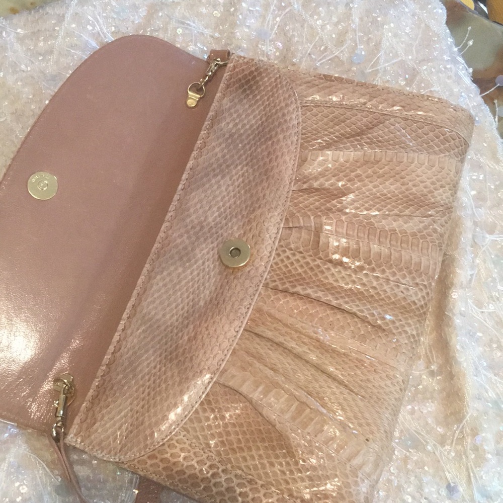 Python Clutch Crossbody Handbag With Straps - image 6